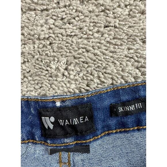 Waimea Jeans Mens 38 Blue Gray Skinny Fit Distressed Denim Splatter 38x30* - Picture 9 of 12